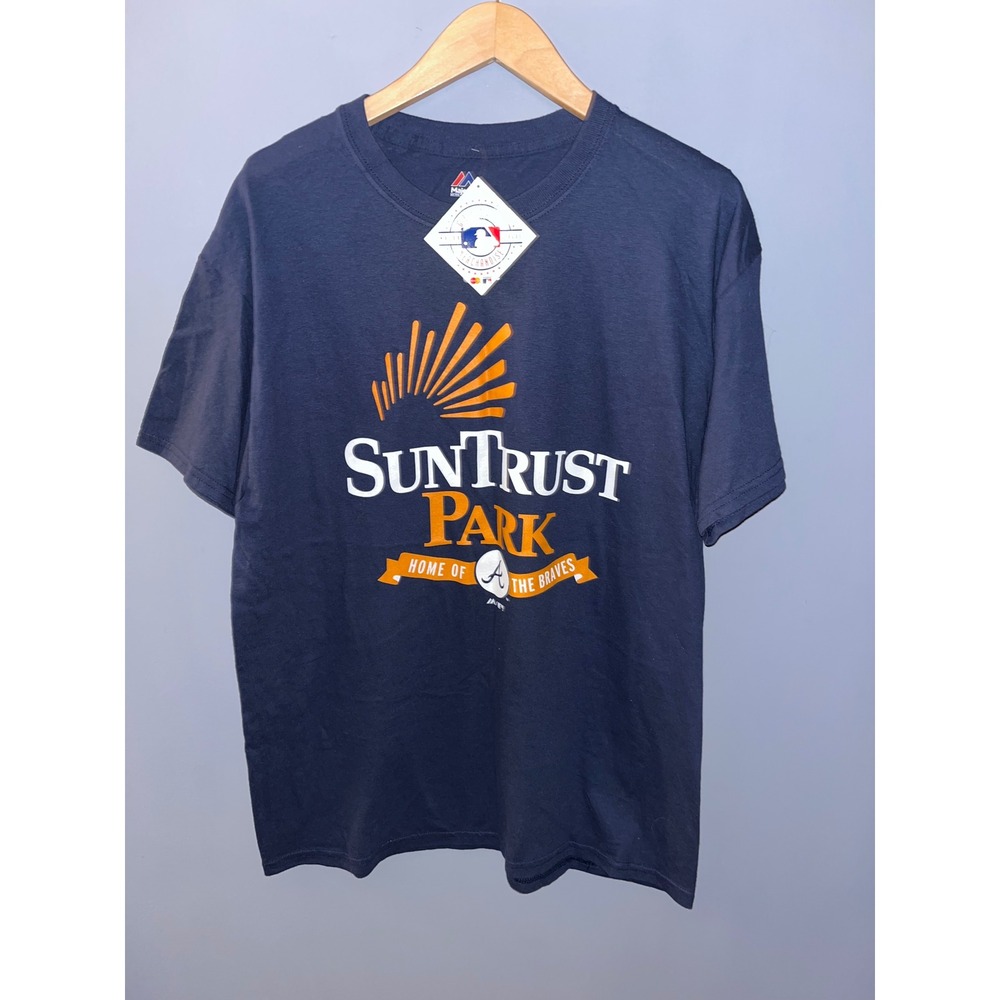 Majestic Atlanta Braves SunTrust Park‎ Baseball T Shirt Large